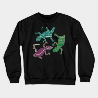 Colorful Gecko Gathering Crewneck Sweatshirt